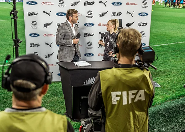 Football Ferns vs Thailand, broadcast by Engage Live